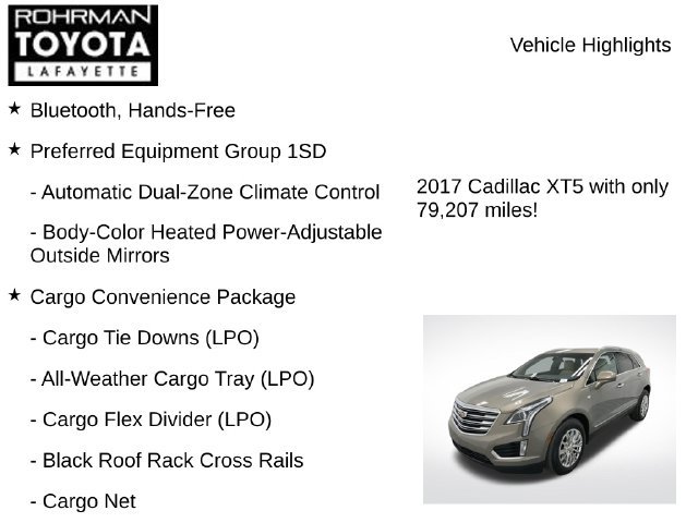 Used 2017 Cadillac XT5 Luxury w/ Driver Awareness Package AWD/4WD image 8