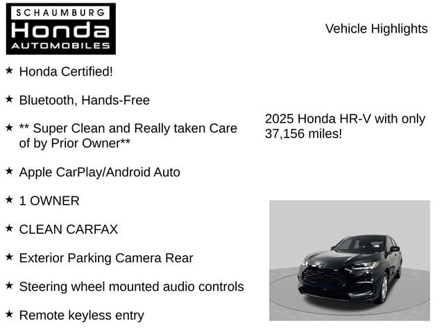 Certified 2025 Honda HR-V LX image 14