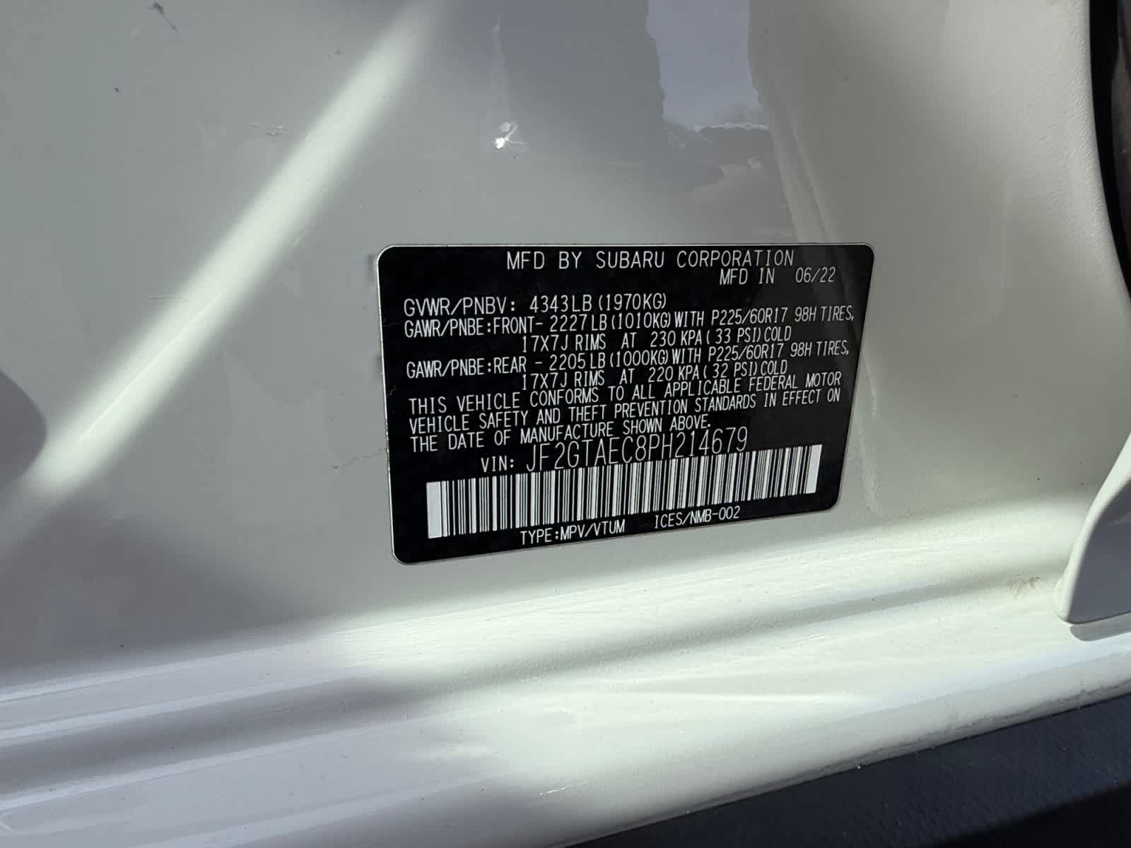 Certified 2023 Subaru Crosstrek 2.0i Premium AWD/4WD image 17