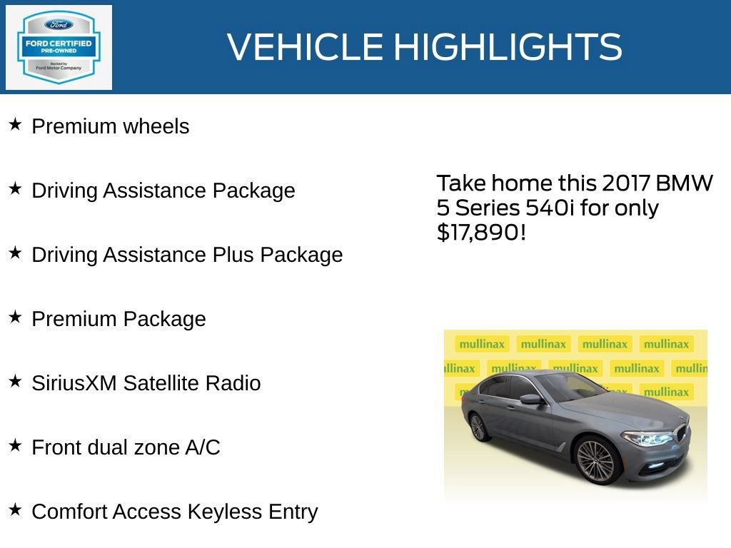 Used 2017 BMW 540i RWD image 23