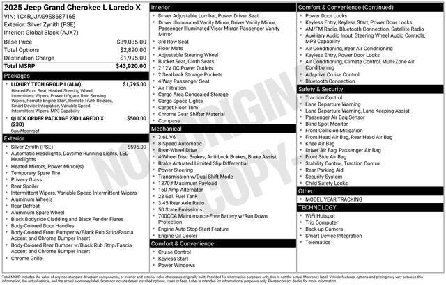 New 2025 Jeep Grand Cherokee L Laredo w/ Luxury Tech Group I image 7