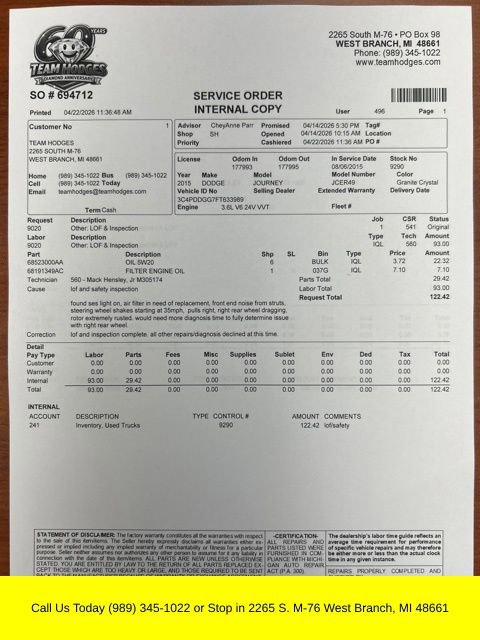 Used 2015 Dodge Journey Crossroad w/ Flexible Seating Group AWD/4WD image 39