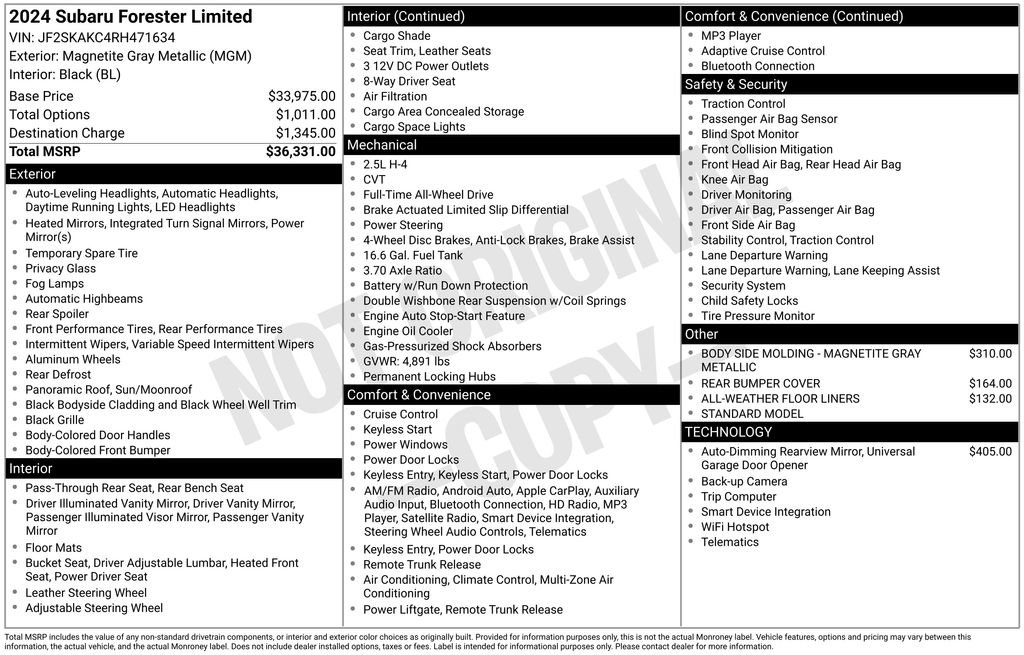 Used 2024 Subaru Forester Limited image 27