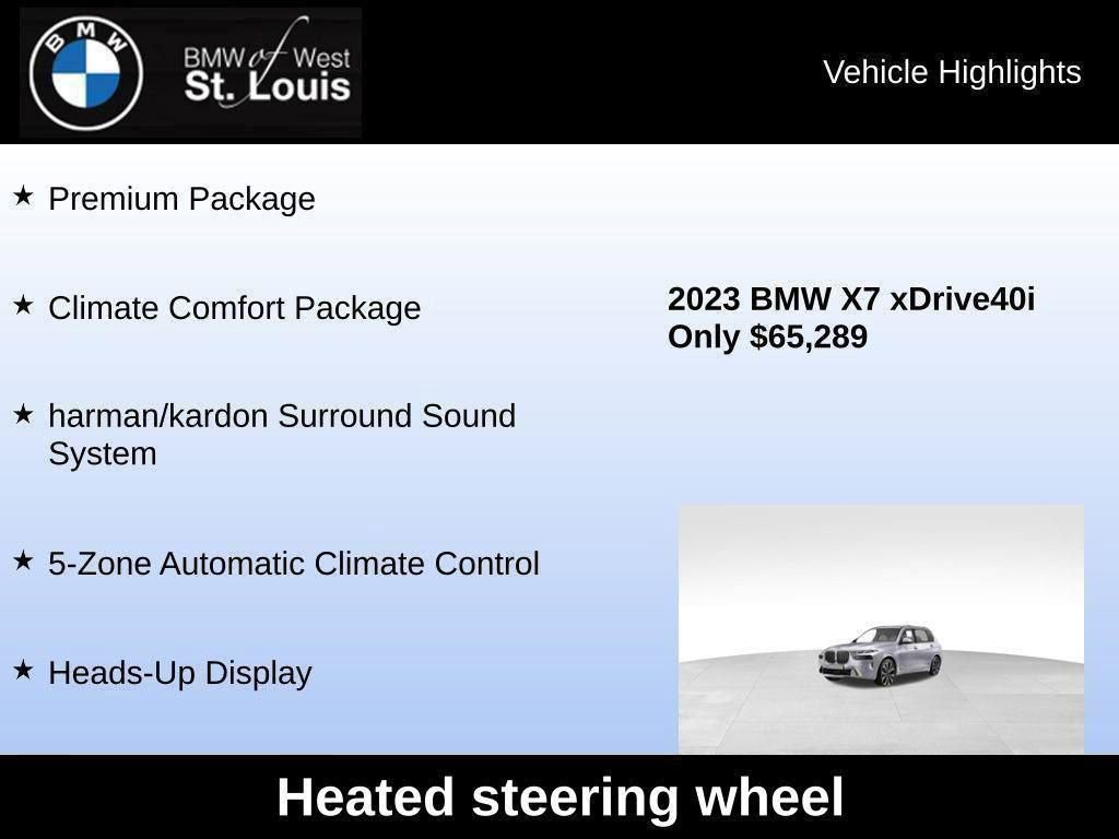 Used 2023 BMW X7 xDrive40i w/ Premium Package image 50