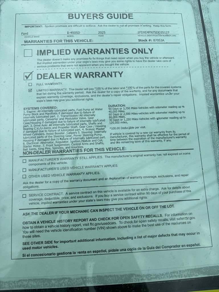Certified 2025 Ford E-450 and Econoline 450 Super Duty w/ Power Equipment Group RWD image 34