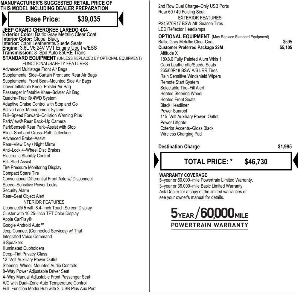 New 2025 Jeep Grand Cherokee Altitude image 2
