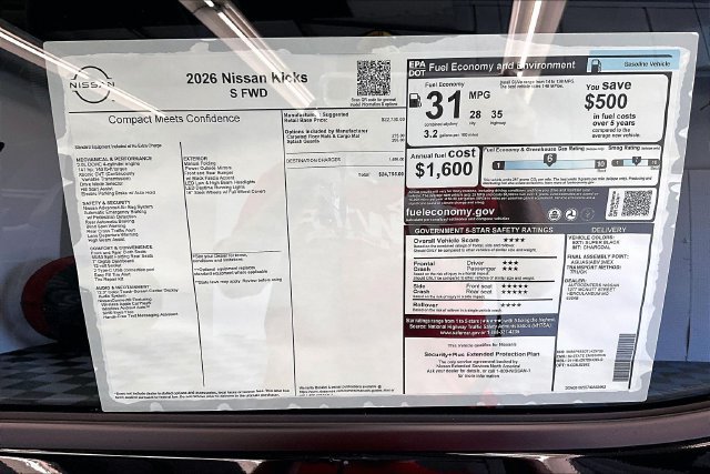 New 2026 Nissan Kicks S FWD image 35