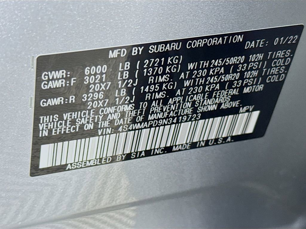 Used 2022 Subaru Ascent Limited w/ Technology Package AWD/4WD image 34