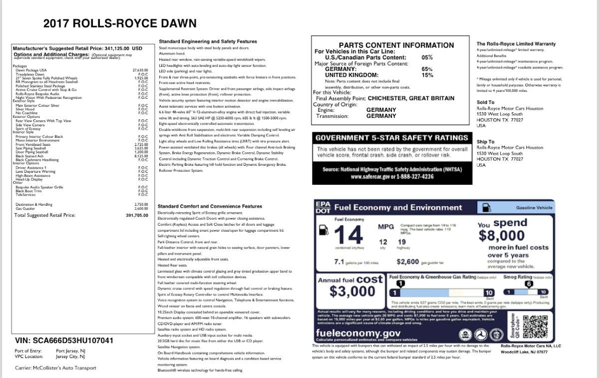Used 2017 Rolls-Royce Dawn image 8