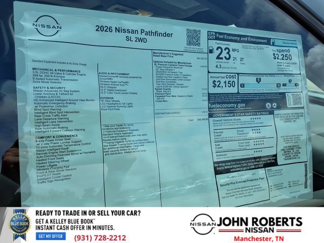 New 2026 Nissan Pathfinder SL w/ SL Premium Package FWD image 20