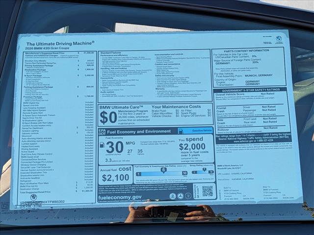 New 2026 BMW 430i w/ M Sport Package RWD image 18