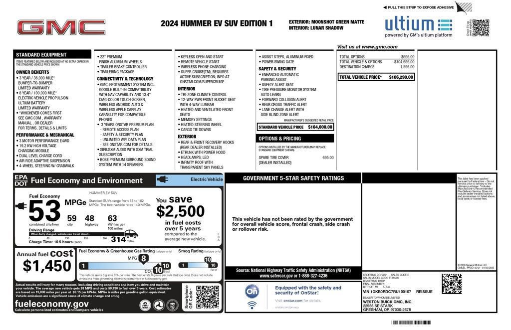 Used 2024 GMC Hummer EV 3X AWD/4WD image 8