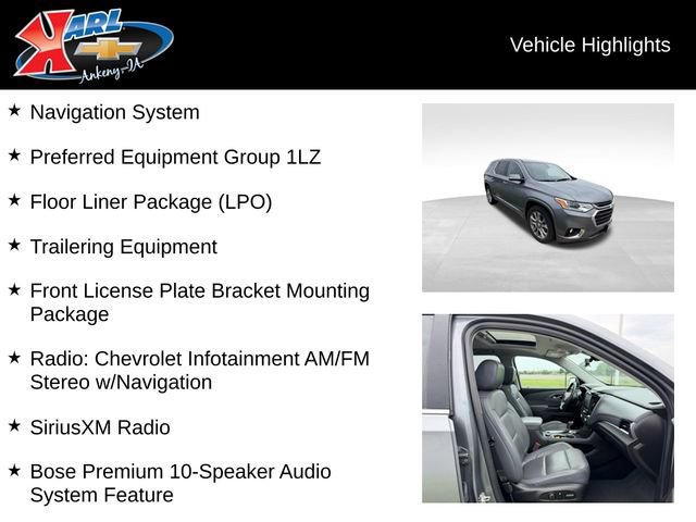 Certified 2019 Chevrolet Traverse Premier w/ LPO, Floor Liner Package AWD/4WD image 2
