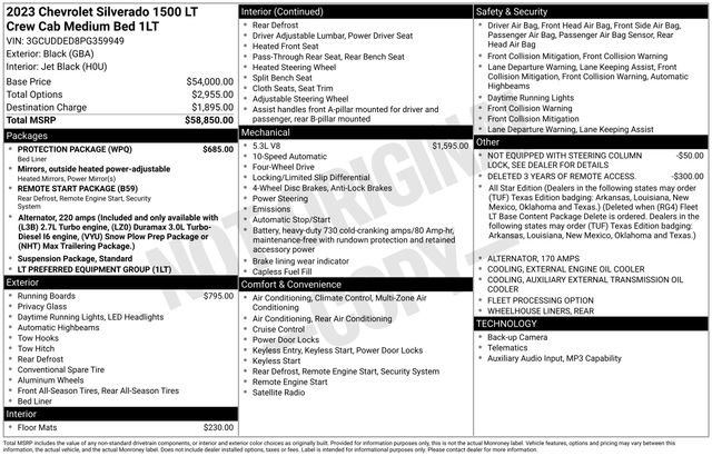 Used 2023 Chevrolet Silverado 1500 LT w/ Protection Package AWD/4WD image 5