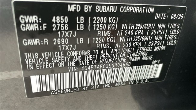 New 2025 Subaru Outback Premium image 28