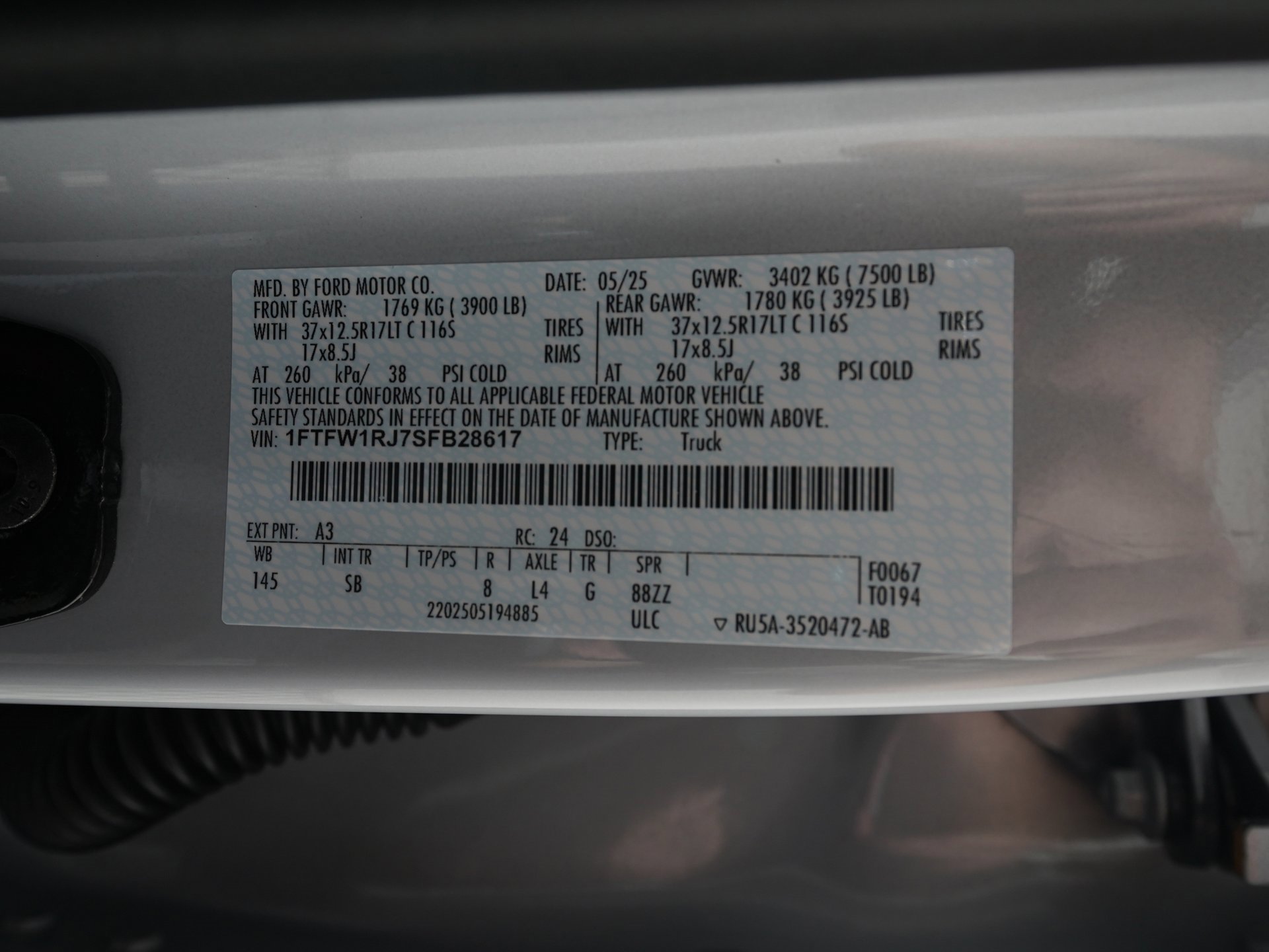 Used 2025 Ford F150 Raptor w/ Equipment Group 803A Raptor R image 38