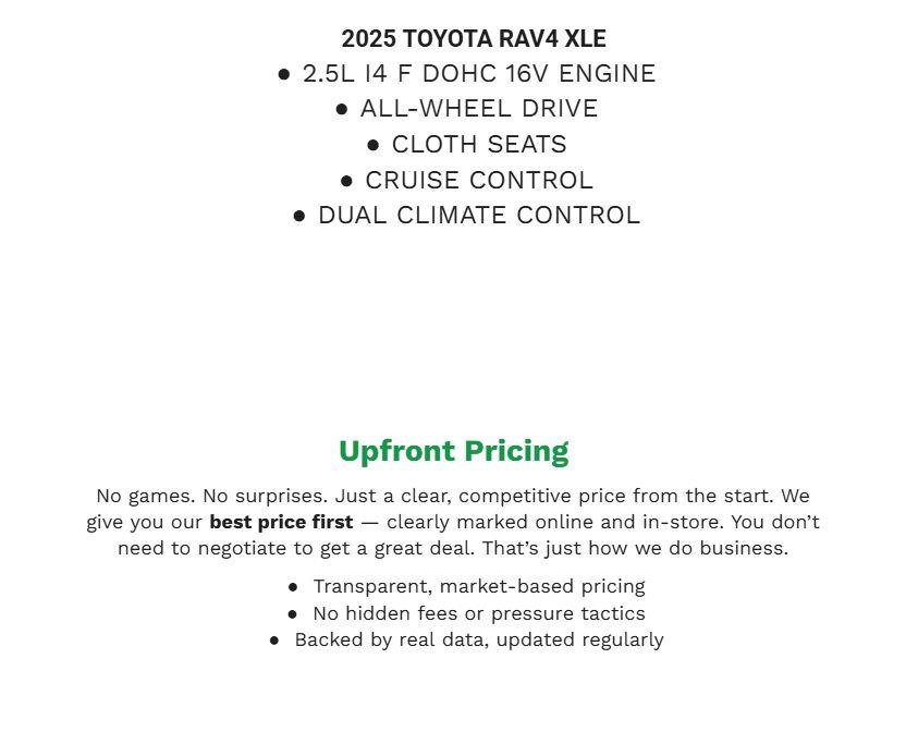 Used 2025 Toyota RAV4 XLE AWD/4WD image 2