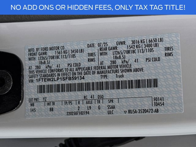 New 2025 Ford F150 STX w/ Equipment Group 201A FX4 image 30