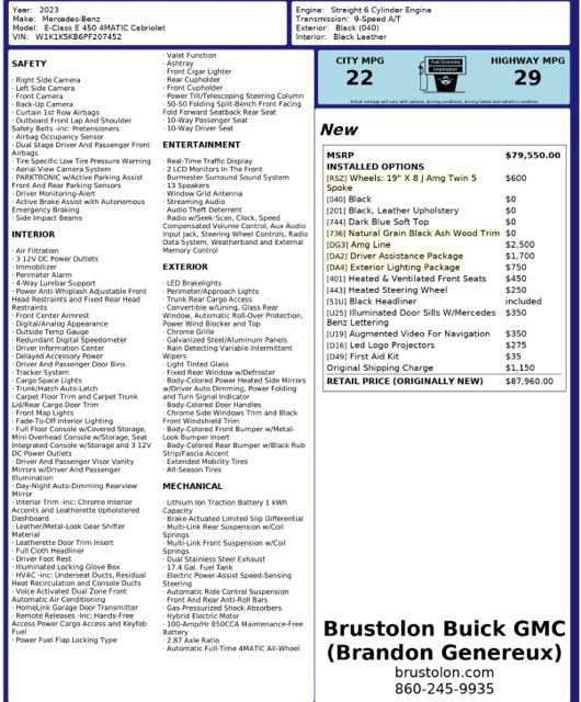 Used 2023 Mercedes-Benz E 450 4MATIC Cabriolet image 32