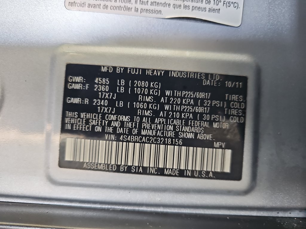 Used 2012 Subaru Outback 2.5i w/ Alloy Wheel Pkg AWD/4WD image 34