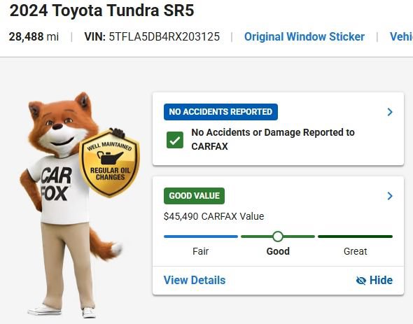 Used 2024 Toyota Tundra SR5 w/ TRD Off-Road Package AWD/4WD image 4