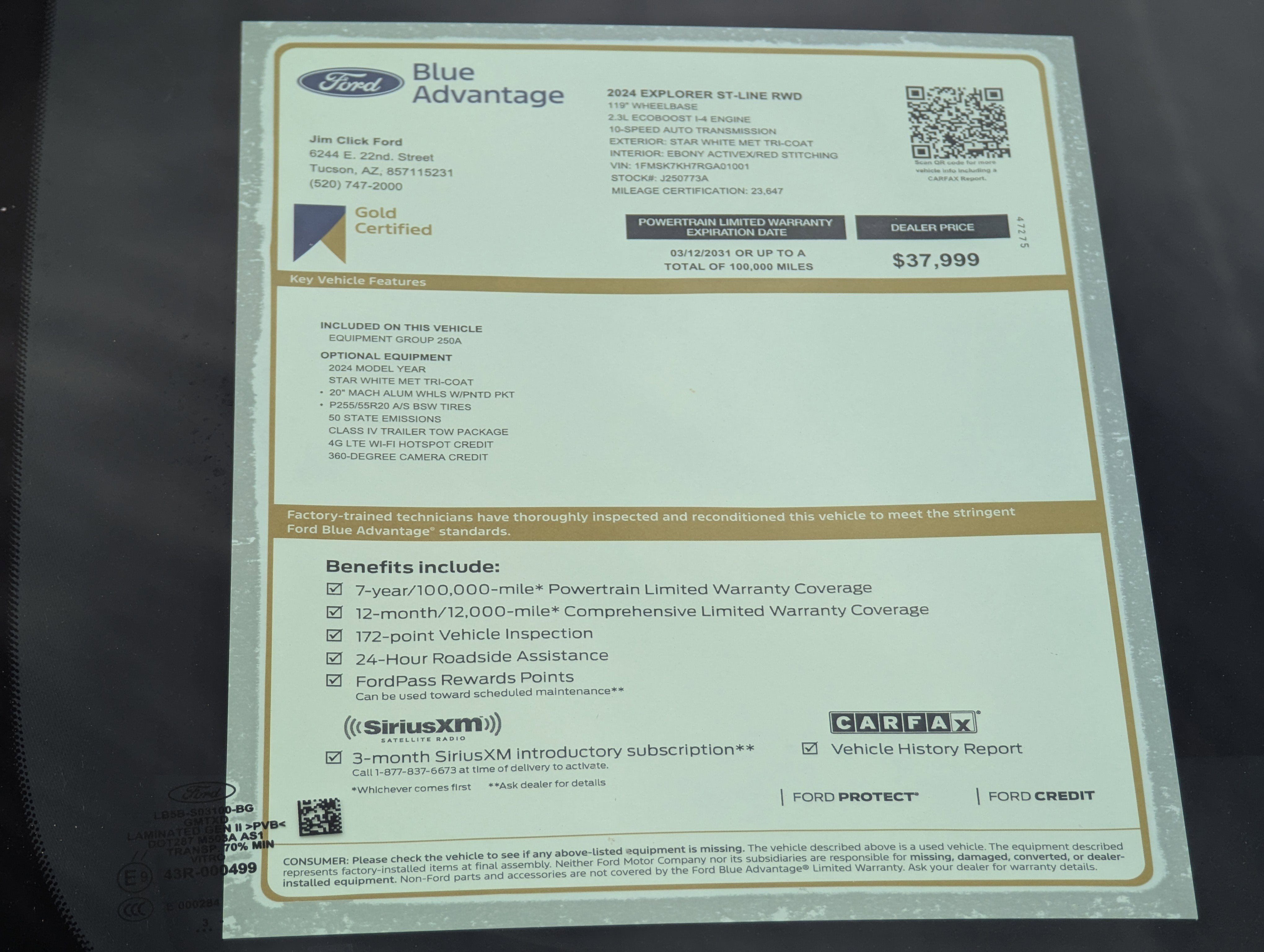 Certified 2024 Ford Explorer ST-Line w/ Class IV Trailer Tow Package image 13