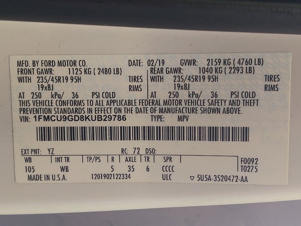 Used 2019 Ford Escape SE AWD/4WD image 33