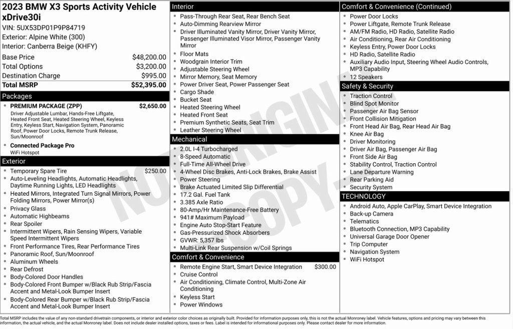 Used 2023 BMW X3 xDrive30i w/ Premium Package image 7