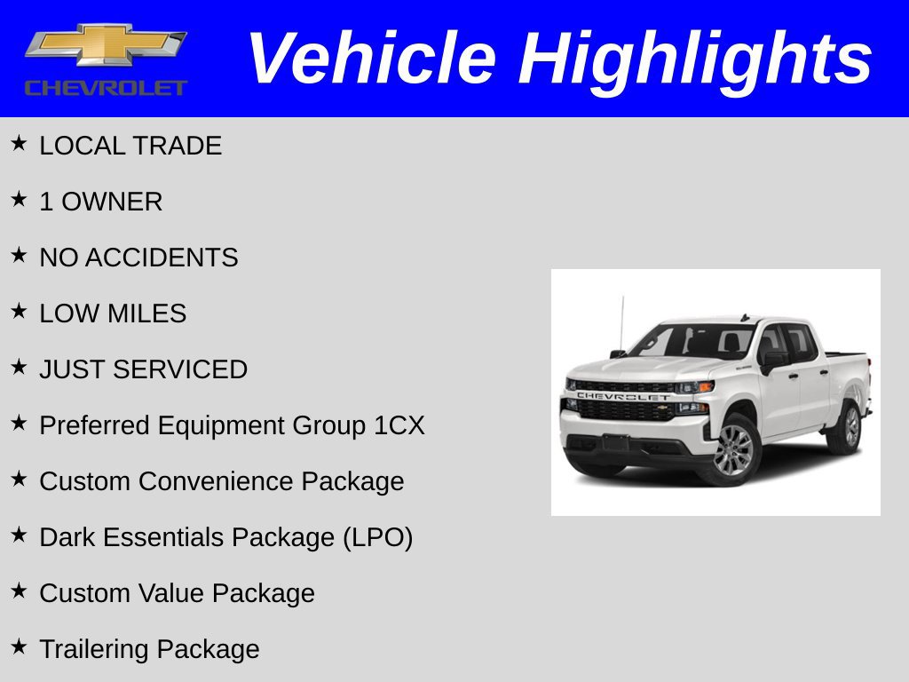 Used 2022 Chevrolet Silverado 1500 Custom w/ LPO, Dark Essentials Package AWD/4WD image 2