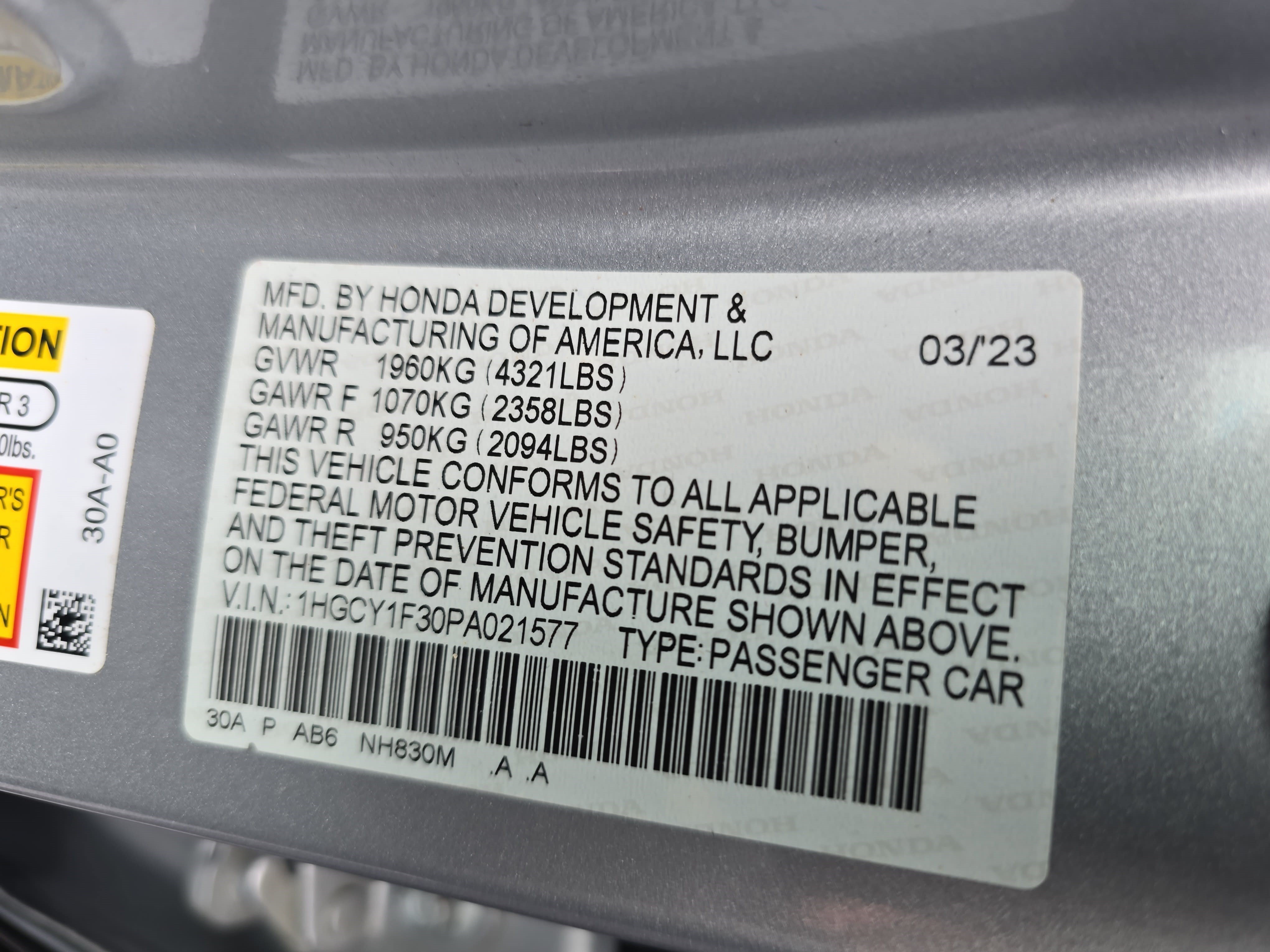 Certified 2023 Honda Accord EX image 34
