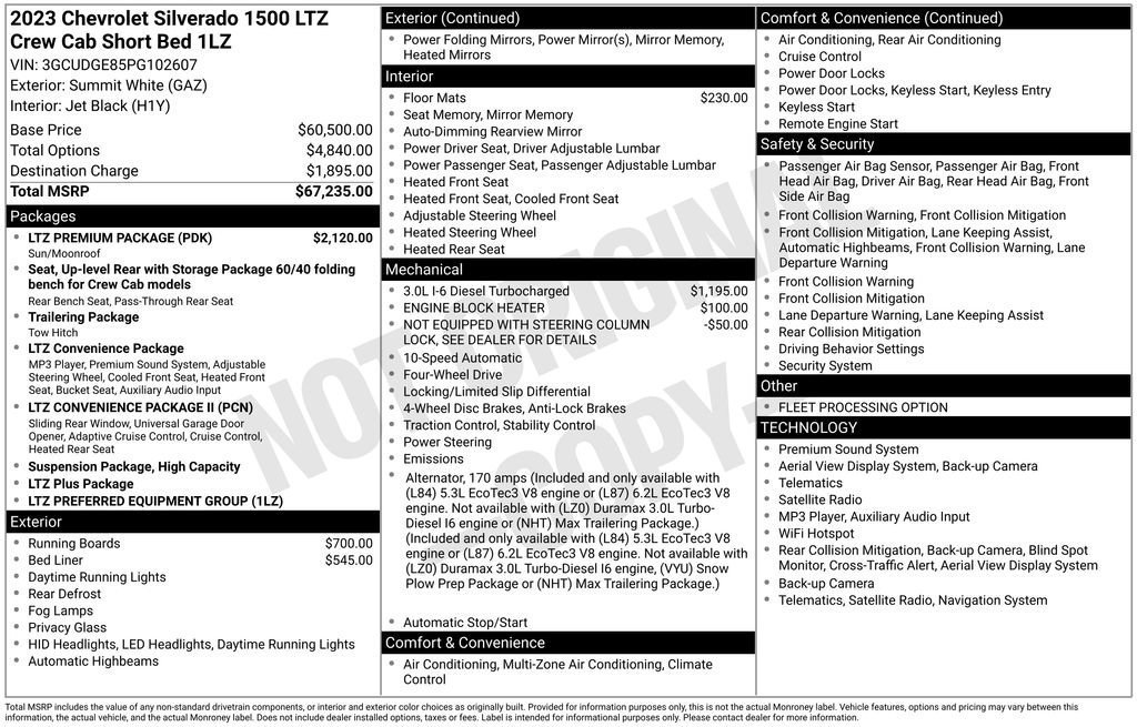 Certified 2023 Chevrolet Silverado 1500 LTZ w/ LTZ Premium Package AWD/4WD image 43