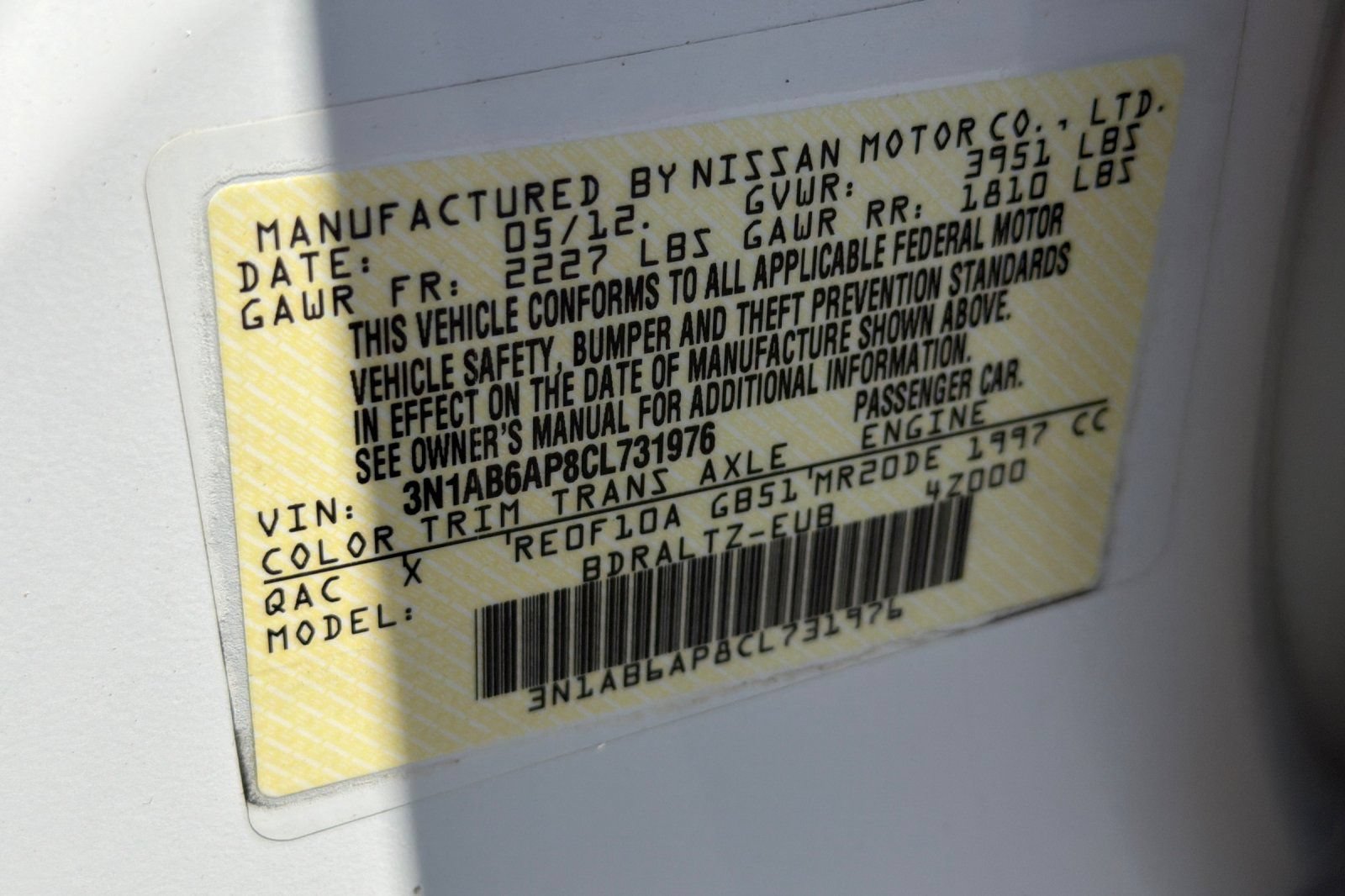 Used 2012 Nissan Sentra 2.0 S FWD image 26