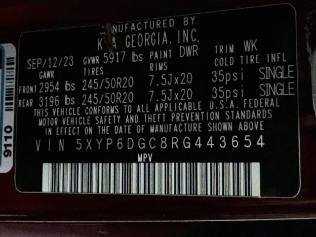Certified 2024 Kia Telluride S w/ S Sunroof Package AWD/4WD image 14