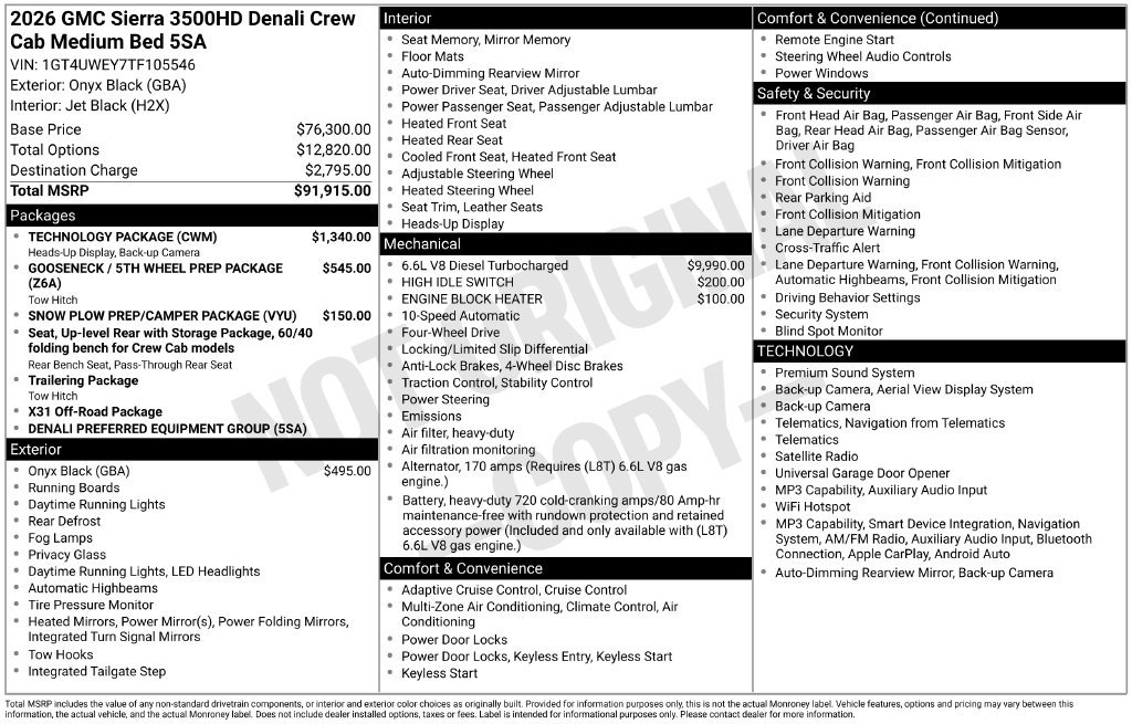 New 2026 GMC Sierra 3500 Denali w/ Technology Package AWD/4WD image 4