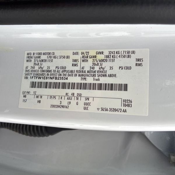 Used 2022 Ford F150 Lariat w/ Equipment Group 502A High image 23