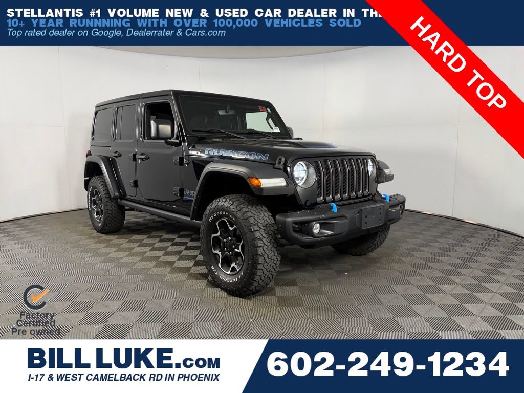 Used 2023 Jeep Wrangler Unlimited Rubicon 4xe w/ Steel Bumper Group image 1