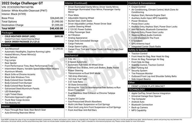Used 2022 Dodge Challenger GT w/ Cold Weather Group image 36