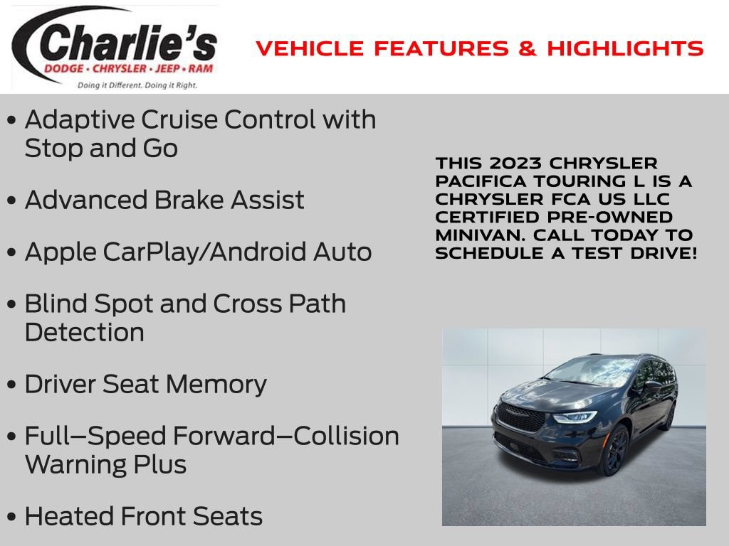 Certified 2023 Chrysler Pacifica Touring-L w/ S Appearance Package AWD/4WD image 7