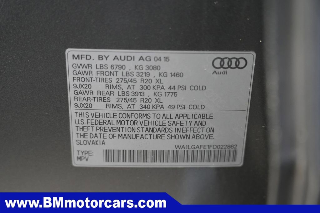 Used 2015 Audi Q7 3.0T Premium Plus w/ Premium Plus Package AWD/4WD image 66