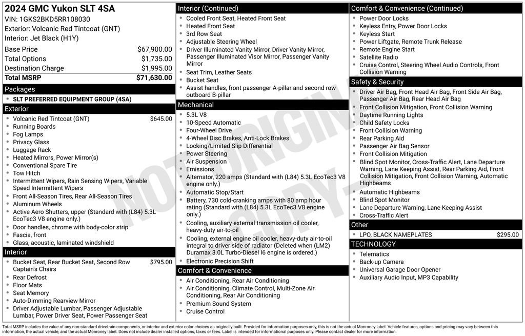 Used 2024 GMC Yukon SLT AWD/4WD image 45