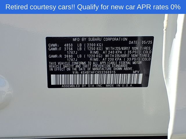 Used 2025 Subaru Outback Premium w/ Popular Package #1A AWD/4WD image 10