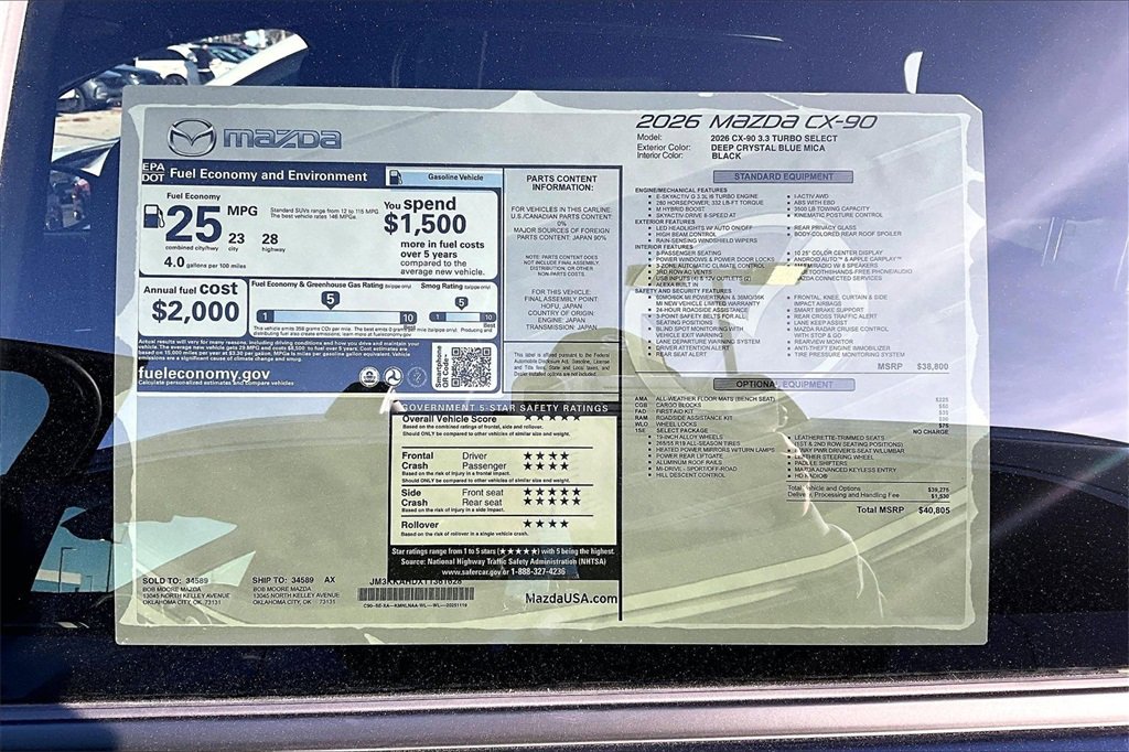 New 2026 MAZDA CX-90 3.3 Turbo w/ Select Package image 12