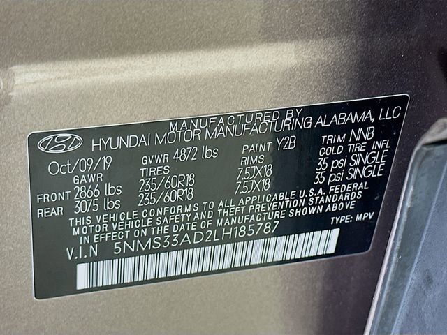 Used 2020 Hyundai Santa Fe SEL w/ Convenience Package FWD image 34