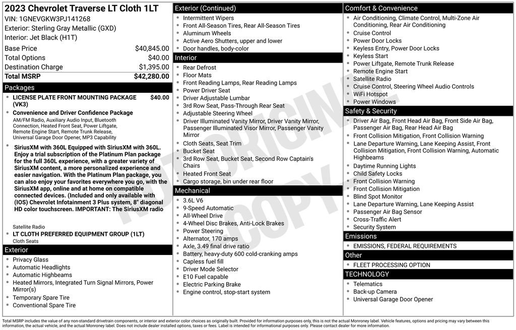 Used 2023 Chevrolet Traverse LT image 22