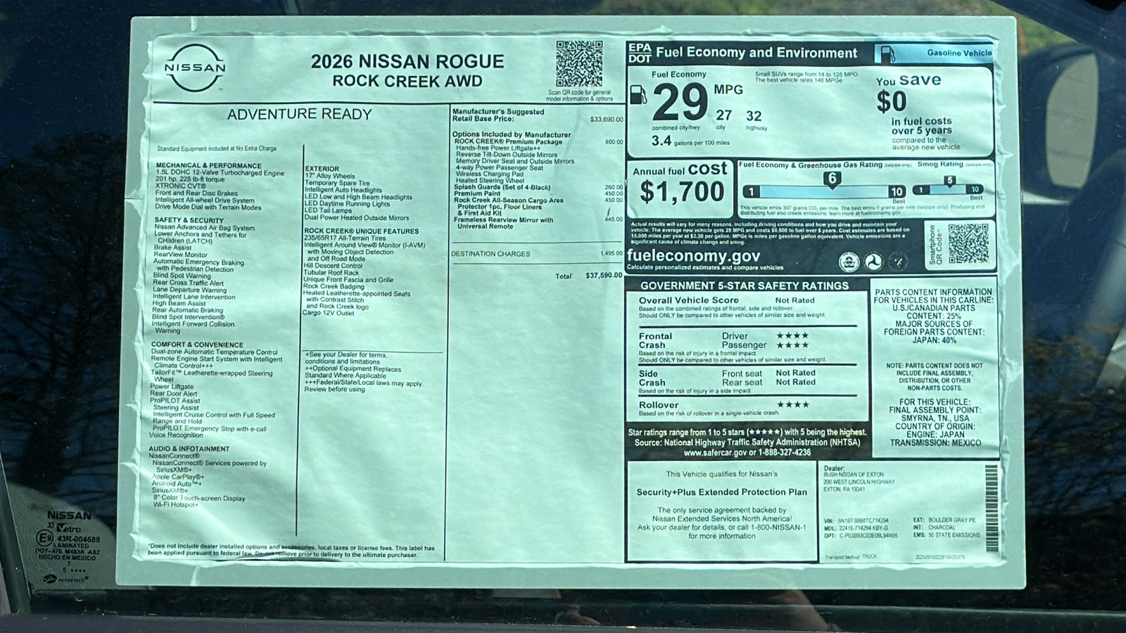 New 2026 Nissan Rogue SV w/ Rock Creek Premium Package AWD/4WD image 11