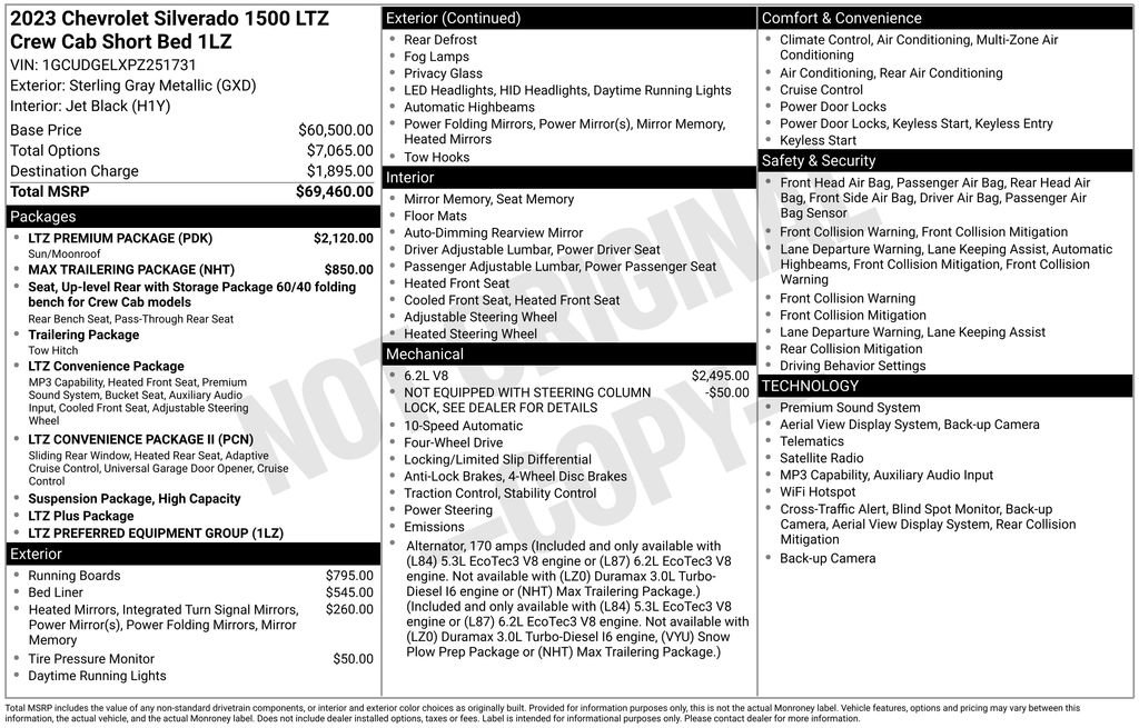 Certified 2023 Chevrolet Silverado 1500 LTZ w/ LTZ Premium Package AWD/4WD image 41