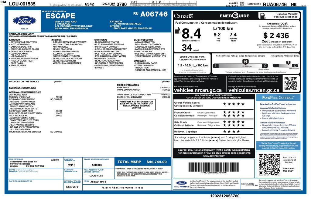 Used 2024 Ford Escape ST-Line w/ Tech Pack #1 image 3