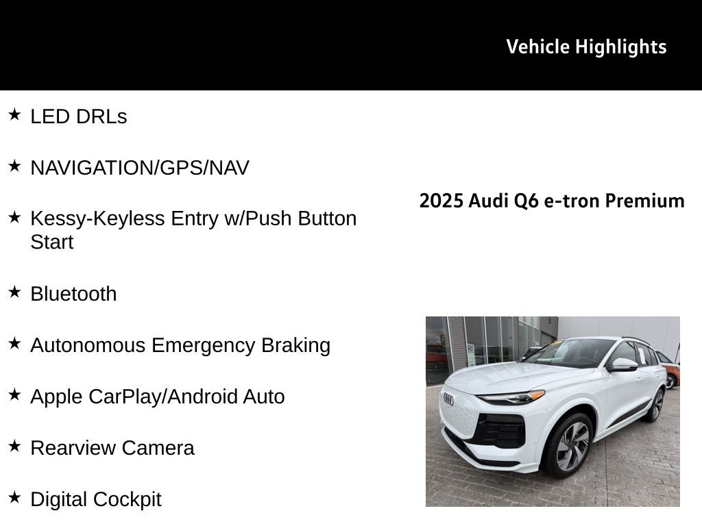 Used 2025 Audi Q6 e-tron Premium w/ Convenience Package image 27