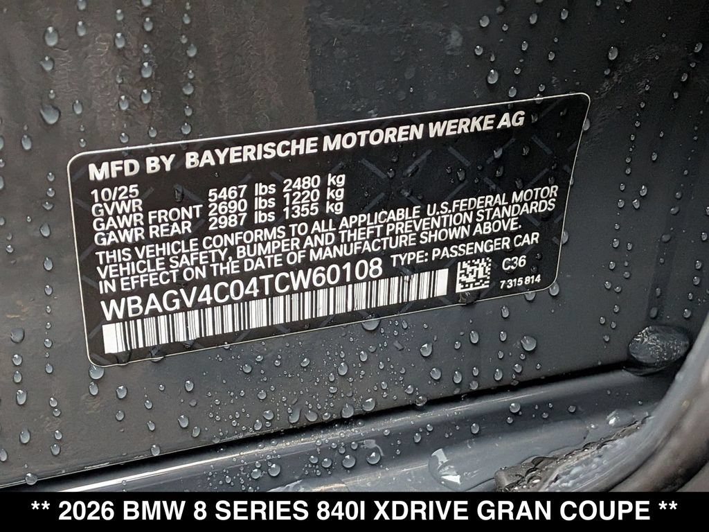 New 2026 BMW 840i xDrive AWD/4WD image 31