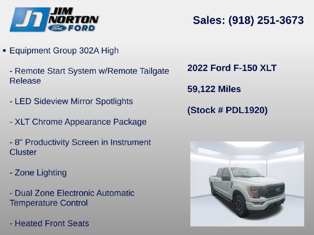 Used 2022 Ford F150 XLT w/ Equipment Group 302A High AWD/4WD image 14